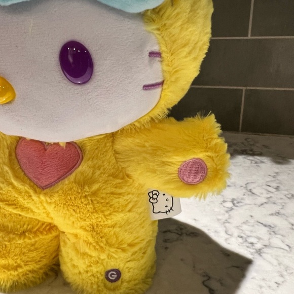 NEW Hello Kitty Easter Side Stepper yellow bunny musical animated plush - Picture 6 of 8